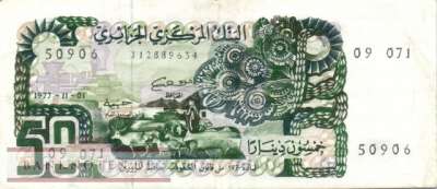Algeria - 50  Dinars (#130a-U2_VF)