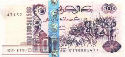Algerien - 500  Dinars (#141-U2_AU)