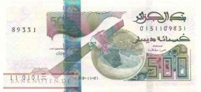 Algerien - 500  Dinars (#145-3_UNC)