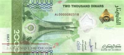 Algeria - 2.000  Dinars (#148_UNC)