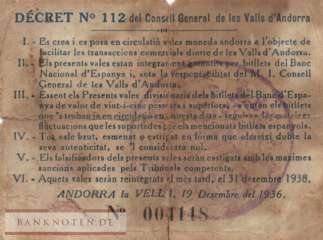 Andorra - 1  Pesseta (#001_VG)
