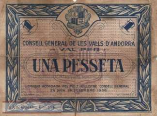 Andorra - 1  Pesseta (#001_VG)