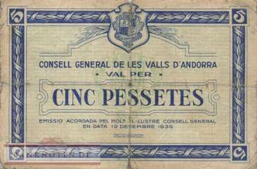 Andorra - 5  Pessetas (#003_G)