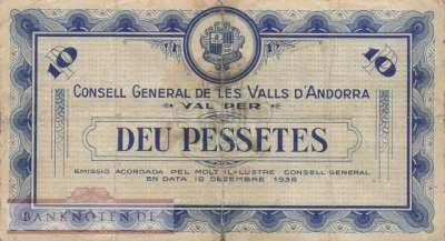 Andorra - 10  Pessetas (#004_VG)