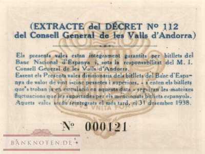 Andorra - 1  Peseta (#006_UNC)