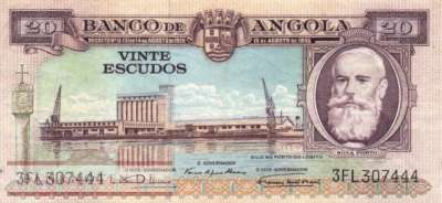 Angola - 20  Escudos (#087_VF)