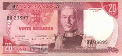 Angola - 20  Escudos (#099_AU)