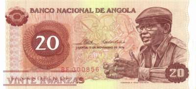 Angola - 20  Kwanzas (#109a_AU)