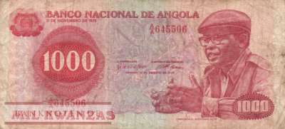Angola - 1.000  Kwanzas (#117a_VG)