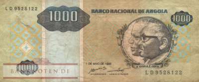Angola - 1.000  Kwanzas Reajustados (#135_F)