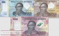 Angola: 20 - 1.000 Kwanzas (3 banknotes)