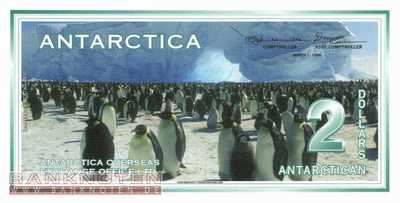 Antarctica - 2  Dollars - SPECIMEN (#002S_UNC)