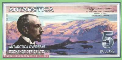 Antarctica - 5  Dollars - Privatausgabe (#009_UNC)