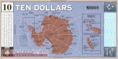 Antarctica - 10  Dollars - SPECIMEN (#010S_UNC)