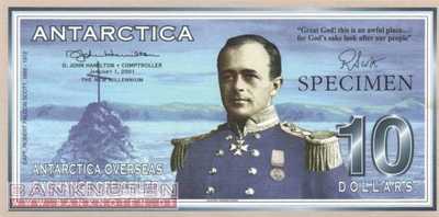 Antarctica - 10  Dollars - SPECIMEN (#010S_UNC)