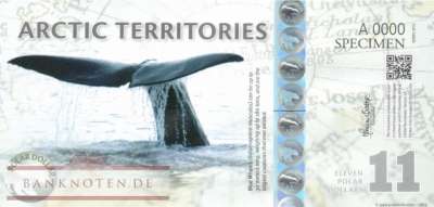 Arctic Territories - 11  Polar Dollars - SPECIMEN private issue (#912S_UNC)