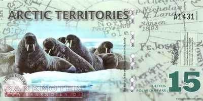 Arctic Territories - 15  Polar Dollars - private issue (#914_UNC)