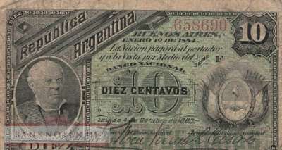 Argentinien - 10  Centavos (#006-3_G)