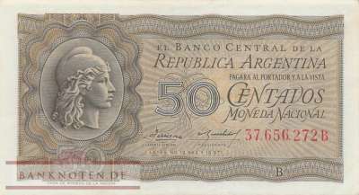 Argentina - 50  Centavos (#261-2_XF)