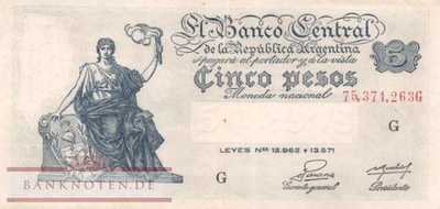 Argentinien - 5  Pesos (#264c-U1_XF)