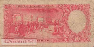 Argentinien - 10  Pesos (#265b-3_VG)