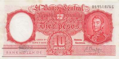 Argentinien - 10 Pesos (#270c_AU)