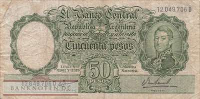 Argentinien - 50  Pesos (#271-13_F)