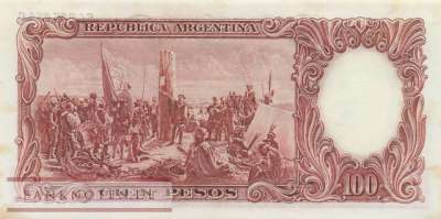 Argentinien - 100  Pesos (#272-6_XF)