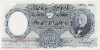 Argentinien - 500  Pesos (#278-4_UNC)
