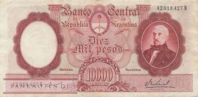 Argentina - 10.000  Pesos (#281-5_F)