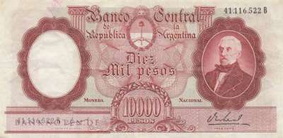 Argentinien - 10.000  Pesos (#281-5_VF)