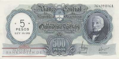Argentinien - 5  Pesos (#283-2_XF)