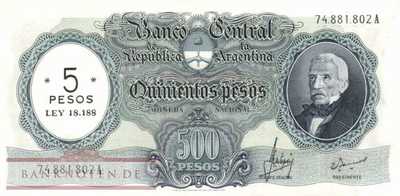 Argentina - 5  Pesos (#283_AU)