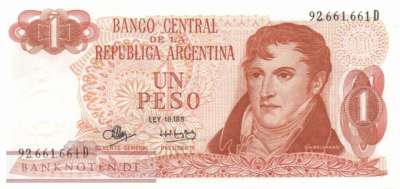 Argentina - 1  Peso (#287-5-D_UNC)