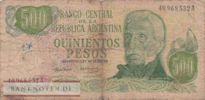 Argentinien - 500  Pesos (#298a_G)