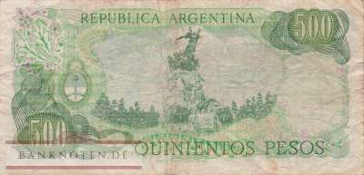 Argentinien - 500  Pesos (#298c_VG)