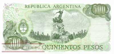 Argentina - 500  Pesos (#303a-1_UNC)