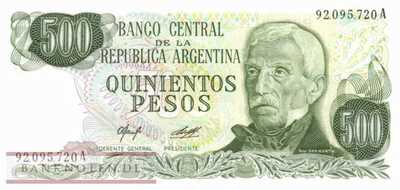 Argentina - 500  Pesos (#303a-U1_UNC)