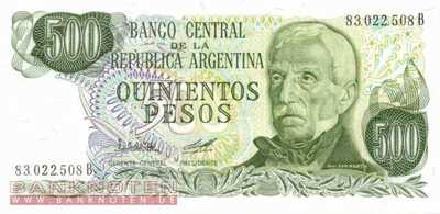 Argentinien - 500  Pesos (#303b-2-B_UNC)