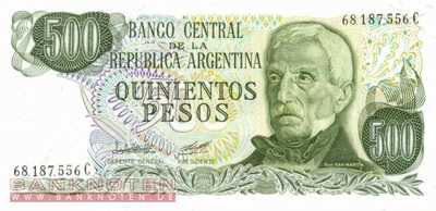 Argentinien - 500  Pesos (#303b-2-C_UNC)