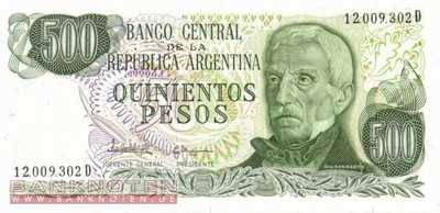 Argentina - 500  Pesos (#303c-D_UNC)