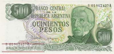Argentina - 500  Pesos - Replacement (#303c-R_UNC)