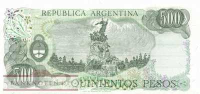 Argentinien - 500  Pesos - Ersatzbanknote (#303cR_UNC)
