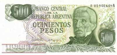 Argentinien - 500  Pesos - Ersatzbanknote (#303cR_UNC)