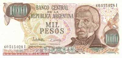 Argentinien - 1.000  Pesos (#304d-I-U2_UNC)