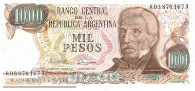 Argentinien - 1.000  Pesos - Ersatzbanknote (#304dR-U1_UNC)