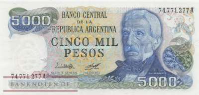 Argentinien - 5.000  Pesos (#305a-2_UNC)