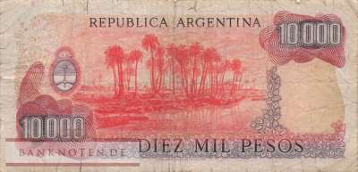 Argentinien - 10.000  Pesos (#306a-1_VG)