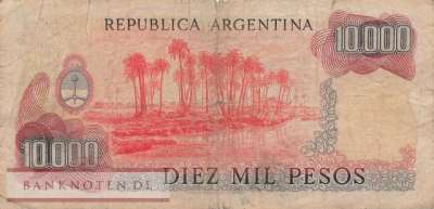 Argentina - 10.000  Pesos (#306a-2-E_VG)