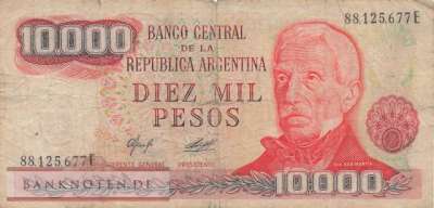 Argentina - 10.000  Pesos (#306a-2-E_VG)